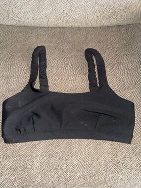 Alo Yoga  Black Ruched-Strap Everyday Bralette